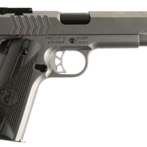 Ruger 6759 SR1911 Target 9mm Luger 9+1 5" Black Steel Barrel, Low-Glare Stainless Steel Serrated Slide, Low-Glare Stainless Steel Frame w/Beavertail, Deluxe Checkered G10 Grip, Right Hand