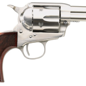 Taylors & Company 550818 Runnin Iron  45 Colt (LC) Caliber with 3.50"  Barrel, 6rd Capacity Cylinder, Overall Stainless Steel Finish & Checkered Walnut Grip