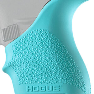 Hogue 18204 HandAll Beavertail Grip Sleeve Compatible w/Glock 42/43 Textured Aqua Blue Rubber