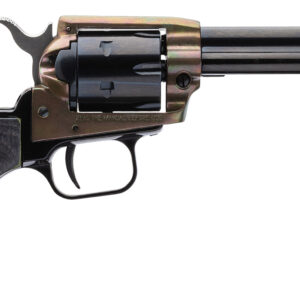 Heritage Mfg RR22CH4 Rough Rider  22 LR 6 Shot, 4.75" Black Oxide Steel Barrel, Simulated Case Hardened Zinc Alloy Frame, Black Oxide Cylinder, Camo Laminate Grip, Manual Safety, Exposed Hammer