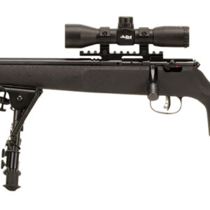 Savage Arms 13836 Rascal Target XP Youth 22 LR 1rd 16.12" Barrel, Matte Blued Metal Finish, Matte Black Synthetic Stock, Includes 4x32mm Scope & Bipod, Left Hand