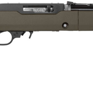Ruger 31101 10/22 Takedown 22 LR 10+1 16.40" Threaded Barrel, Satin Blued Alloy Steel, Exclusive Magpul X-22 Backpacker OD Green Stock, Cross-Bolt Manual Safety, Includes 4 BX-1 Mags