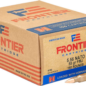 Frontier Cartridge FR2015 Military Grade Centerfire Rifle 5.56x45mmNATO 55gr Full Metal Jacket 150 Per Box/8 Case