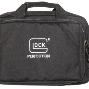 Glock AP60300 Double Pistol Case  Dual Padded Compartments, 5 Internal Mag Holders, 3 Zippered Compartments, Carry Handle, Black  12.5"x9.5"x4.5"
