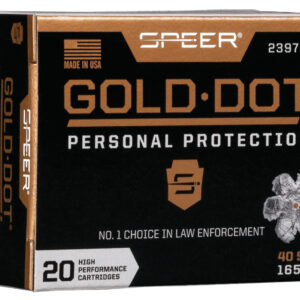Speer 23970GD Gold Dot Personal Protection 40S&W 165gr Hollow Point 20 Per Box/10 Case