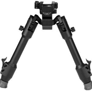 Warne 7901M Skyline Precision Bipod  made of Matte Black Aluminum with Picatinny Rail Attachment Type, Rapid Leg Deployment, 22 Degree Cant, 44 Degree Pan & 6.90-9.10" Vertical Adjustment