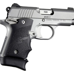 Hogue 39080 Rubber Grip  Cobblestone Black with Finger Grooves for Kimber Micro 9