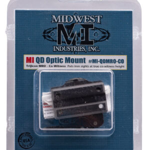 Midwest Industries MIQDMROCO Trijicon MRO QD Mount  Black Hardcoat Anodized