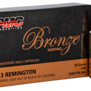 PMC 223SP Bronze  223Rem 55gr Pointed Soft Point 20 Per Box/10 Case