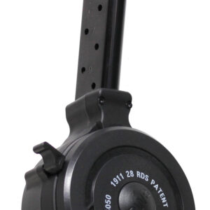 Iver Johnson Arms IJ1911DRUM45 1911  28rd Drum 45 ACP Black Metal w/Polymer Floor Plate