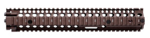 Daniel Defense 0100408001 M4A1 RIS II Handguard 12.25" 2-Piece, Free-Floating Style Made of 6061-T6 Aluminum with Flat Dark Earth Anodized Finish & Picatinny Rail for AR-15