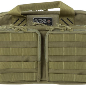 GPS Bags T1312PCT Tactical Quad +2 Tan 1000D Polyester with YKK Lockable Zippers, 8 Mag Pockets, 2  Ammo Front Pockets, Visual ID Storage System & Holds Up To 6 Handguns