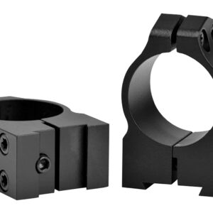 Warne 1B1M Maxima  Matte Black Steel 1" Tube Medium Vertical Split Dovetail, 0 MOA Fits CZ 527