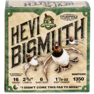 HEVI-Shot HS16706 HEVI-Bismuth  16Gauge 2.75" 1 1/8oz Bismuth 6Shot 25 Per Box/10 Case