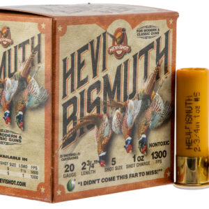 HEVI-Shot HS17715 HEVI-Bismuth Upland 20Gauge 2.75" 1oz Bismuth 5Shot 25 Per Box/10 Case