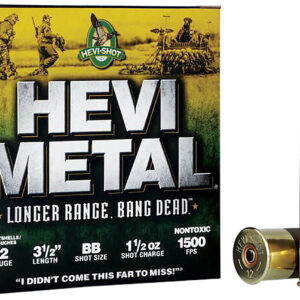 HEVI-Metal HS38588 HEVI-Metal Longer Range 12Gauge 3.50" 1 1/2oz BBShot 25 Per Box/10 Case