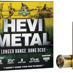 HEVI-Metal HS38502 HEVI-Metal Longer Range 12Gauge 3.50" 1 1/2oz 2Shot 25 Per Box/10 Case
