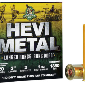 HEVI-Metal HS39002 HEVI-Metal Longer Range 20Gauge 3" 1oz 2Shot 25 Per Box/10 Case