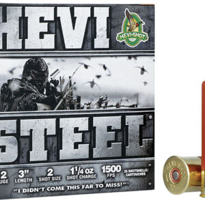 HEVI-Shot HS60002 HEVI-Steel  12Gauge 3" 1 1/4oz 2Shot 25 Per Box/10 Case