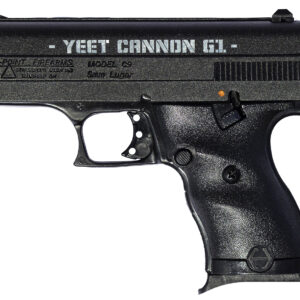 Hi-Point 916G1YC YC9 Gen1 9mm Luger 8+1 3.50" Black Steel Barrel, Black Serrated w/Engraving Steel Slide, Black Polymer Frame & Grip, Right Hand