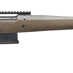 Ruger 47198 Hawkeye Long-Range Hunter Full Size 6.5 Creedmoor 5+1 22" Matte Stainless Steel Threaded Barrel, Picatinny Rail Stainless Steel Receiver, Black Speckled Brown Adj LOP Laminate Stock