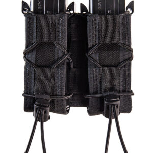 High Speed Gear 11PT02BK TACO Mag Pouch Double Black Nylon MOLLE Belts 2" Wide Compatible w/ Pistol