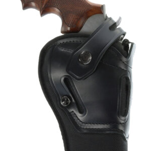 Galco SR43B Switchback  OWB Black Leather Belt Slide Fits Ruger GP100/S&W K Frame/2.50-3" Barrel Ambidextrous