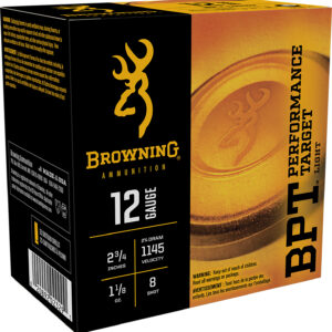 Browning Ammo B193611228 BPT Performance Target Light 12Gauge 2.75" 1 1/8oz 8Shot 25 Per Box/10 Case