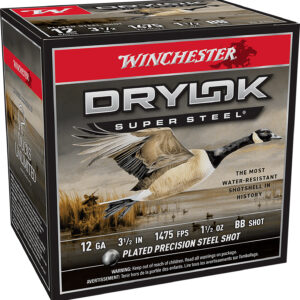 Winchester Ammo SSH12LHBB Drylok Super Steel High Velocity 12Gauge 3.50" 1 1/2oz BBShot 25 Per Box/10 Case