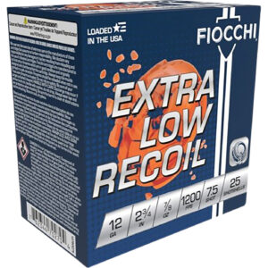 Fiocchi 1278OZ75 Exacta Target Low Recoil Trainer 12Gauge 2.75" 7/8oz 7.5Shot 25 Per Box/10 Case