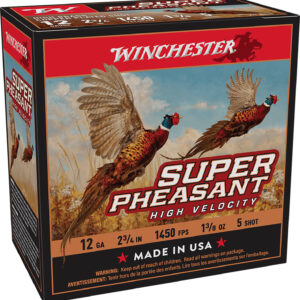 Winchester Ammo X12PHV5 Super Pheasant High Velocity High Brass 12Gauge 2.75" 1 3/8oz 5Shot 25 Per Box/10 Case