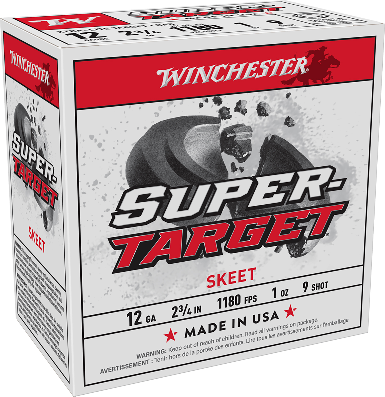 Winchester Ammo TRGTL129 Super-Target Xtra-Lite 12Gauge 2.75" 1oz 9Shot 25 Per Box/10 Case