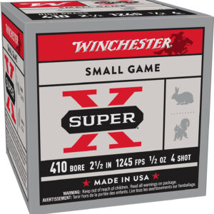 Winchester Ammo X414 Super X Heavy Game Load High Brass 410Gauge 2.50" 1/2oz 4Shot 25 Per Box/10 Case