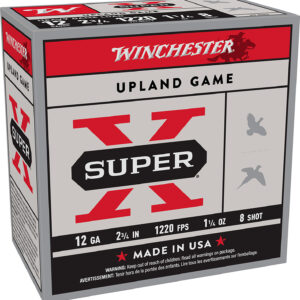 Winchester Ammo XU12SP8 Super X Heavy Game Load 12Gauge 2.75" 1 1/4oz 8Shot 25 Per Box/10 Case