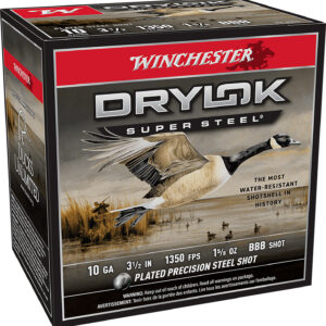 Winchester Ammo XSC10BBB Drylok Super Steel Magnum 10Gauge 3.50" 1 5/8oz BBBShot 25 Per Box/10 Case