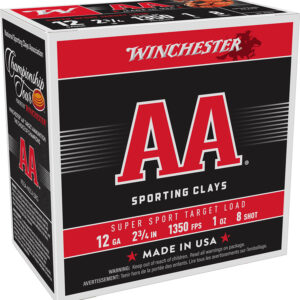 Winchester Ammo AASCL128 AA Super Sport Sporting Clay 12Gauge 2.75" 1oz 8Shot 25 Per Box/10 Case