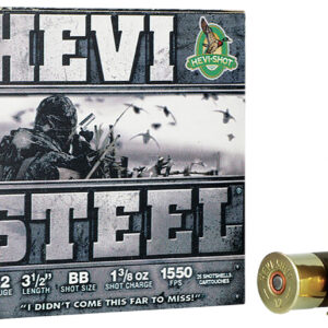 HEVI-Shot HS65088 HEVI-Steel  12Gauge 3.50" 1 3/8oz BBShot 25 Per Box/10 Case