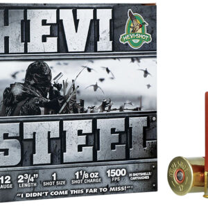 HEVI-Shot HS61221 HEVI-Steel  12Gauge 2.75" 1 1/8oz 1Shot 25 Per Box/10 Case
