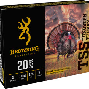 Browning Ammo B193922037 TSS Tungsten Turkey 20Gauge 3" 1 1/2oz Tungsten 7Shot 5 Per Box/10 Case