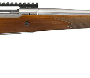 Ruger 57104 Hawkeye Hunter Full Size 6.5 Creedmoor 4+1 22" Satin Stainless Steel Threaded Barrel, Picatinny Rail Steel Receiver, Fixed American Walnut w/Pistol Grip Stock