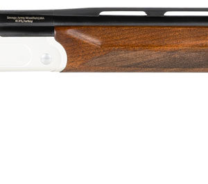 Stevens 23224 555 Compact Trap 12 Gauge 3" 1rd 26" Black Semi-Gloss Vent Rib Barrel, Silver Oiled Turkish Walnut Fixed Adjustable Comb Stock Ambidextrous Hand