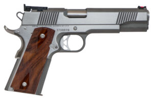 Dan Wesson 01942 Pointman Nine 9mm Luger Caliber with 5" Barrel, 9+1 Capacity, Overall Stainless Steel Finish, Beavertail Frame, Serrated Brushed Slide & Cocobolo Grip