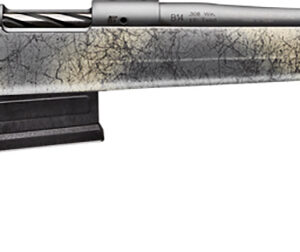 Bergara Rifles B14S652 B-14 Wilderness Terrain 6.5 Creedmoor 5+1 24" Threaded, Sniper Gray Cerakote Barrel/Rec, Adj. Cheek Piece SoftTouch Woodland Camo Stock with Mini-Chassis, Omni Muzzle Brake