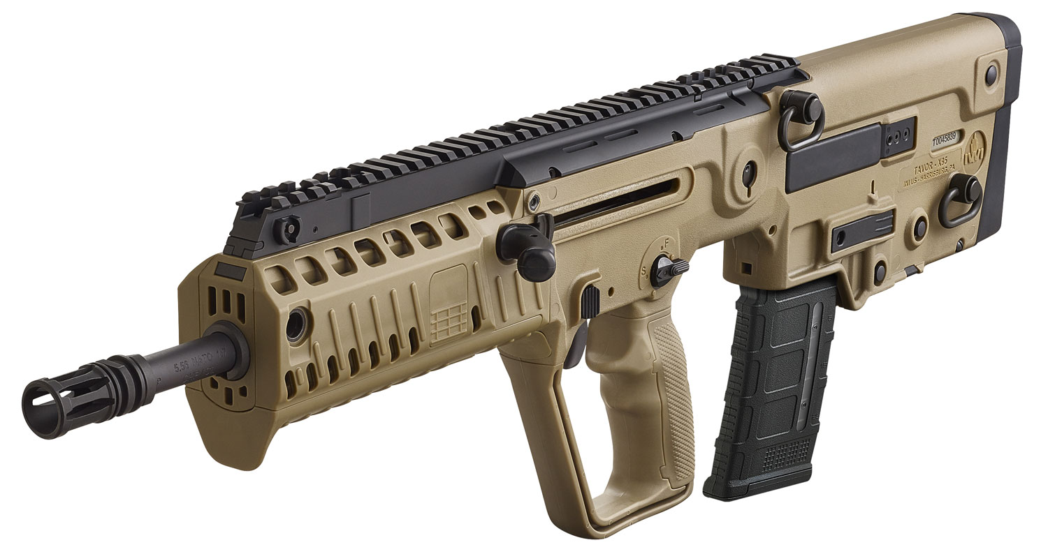 IWI US XFD16 Tavor X95 5.56x45mm NATO Caliber with 16.50" Barrel, 30+1 Capacity, Flat Dark Earth Metal Finish, Flat Dark Earth Fixed Bullpup Stock & Polymer Grip Right Hand