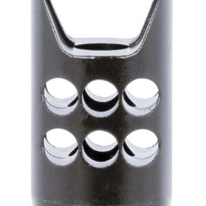 Ruger 90698 Hybrid Muzzle Brake  35 Caliber Black Matte Steel with 1/2"-28 tpi Threads, 2.20" OAL & 1" Diameter