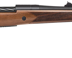 Mossberg 28121 Patriot  Full Size 300 Win Mag 3+1 24" Matte Blued Fluted Threaded Barrel, Drilled & Tapped Matte Blued Stainless Steel Receiver, Walnut Fixed Stock, Right Hand