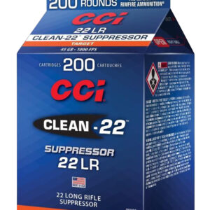 CCI 980CC Clean-22 Suppressor 22 LR 45 gr Lead Round Nose 200 Per Box/ 10 Case