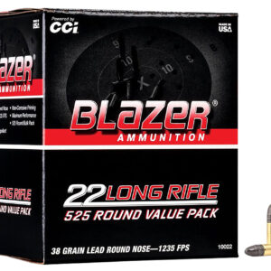 CCI 10022 Blazer Rimfire 22LR 38gr Lead Round Nose 525 Per Box/10 Case