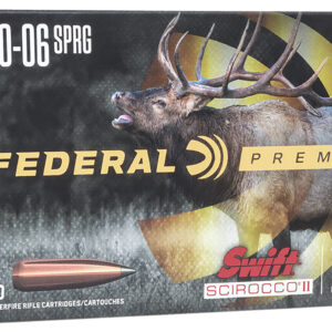 Federal P3006SS1 Premium  30-06Springfield 165gr Swift Scirocco II 20 Per Box/10 Case