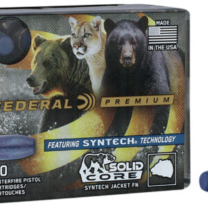 Federal P9SHC1 Premium  9mmLuger+P 147gr Solid Core Synthetic Flat Nose 20 Per Box/10 Case